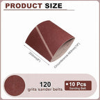 HARFINGTON 8 x 19 Inch Sanding Belts, 12 Pcs 120 Grits Aluminum Oxide Abrasive Belt Sander File Belt for Woodworking, Metal Polishing, Knife Sharpener