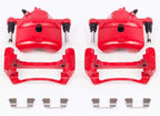 Power Stop Front S2090 Pair of High-Temp Red Powder Coated Calipers For Honda Accord 1998-2002 [Model Specific]