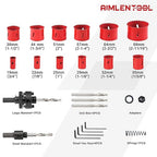 Bi-Metal Hole Saw Set, 22PCS Hole Saw Kit with Arbors and Drill Bits, 3/4" to 2-11/12" 12 PCS Saw Blades with case for Metal, Wood, Plywood, Drywall, PVC Board, and Plastic
