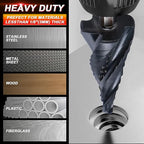 Step Drill Bits M35 Four Spirl Flute Cobalt Step Drill Bits Set 1/8"-1/2" （13 Sizes ） Wear-Resistant TiAlN Coated,1/4" Hex Shank Drill for Metal, Stainless Steel, Aluminum, Plastic