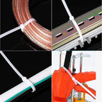 Zip ties 16 inch White clear Cable ties 100 per pack Plastic ties wraps With 60 Pounds Tensile