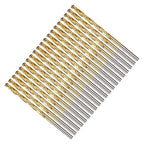 Drill Bit, 5/32" Cutting Diameter, 4341 HSS TiN Coated 135° Cutting Angle Jobber Bits - (Applications: for Drilling Soft Metal Plastic Wood), 20-Pieces