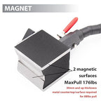 Clockwise Tools Magnetic Base, MGBR-04, Flexible Arm Magnetic Stand for Digital Dial Indicators, 176lbs Max Pull