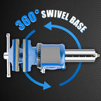 5-Inch Heavy Duty Bench Vise Ductile Iron Bench Vise 360° Multi-Purpose Bench Vice with Anvil, Clamp force 4000KG, Blue