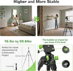 Laser Level with 60in Tripod, Huepar 150°/150Ft Self Leveling Lazer Leveler Tool with Pulse Mode (197Ft), Switchable Green Cross Line for Picture Hanging, Tile, DIY/Construction Project