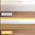 GSCIT Club Natural Walnut Wood Tape, 2.4 inch X 15ft Self Adhesive Wood Grain Tape Walnut Repair Patch for Tables, Chairs, Baseboards, Doors, Windows, Floors, Handicraft DIY.