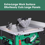 10-Inch Portable Table Saw with Stand - 15 Amp Motor, 25 Inch Rip Capacity, High-Power Jobsite & Workshop Table Saw