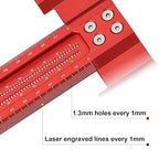 Woodworking Scriber T-Square Ruler 600mm with Thoughtful Support Lips, Architect Ruler for Carpenter Work, Layout and Measuring Tools