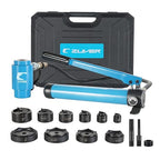 15 Ton Hydraulic Knockout Punch Set with 10 Slug Splitting Dies 1/2" to 4", KO Tools Electrical Conduit Hole Cutter Kit Durable Plastic Case