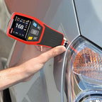 Paint Thickness Gauge for Cars UT343D Upgraded Coating Wet Film Thickness Gauge Paint Correction Precious Metal Tester Tool with Visual Go-NoGo Indicator Auto Rotatable Display