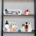 4 PCS Clear Plastic Drawer Organizer, Desk Drawer Divider Organizers and Storage Bins for Makeup, Jewelry, Gadgets for Kitchen, Bedroom, Bathroom, Office (9.0"x6.0"x2.2")