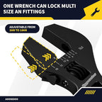 Adjustable AN Fittings Wrench For 3AN-16AN Hose Fitting Spanner Lightweight Aluminum Flat-ended Black With a 6AN-AN8 Double Hose End Fitting Wrench Blue