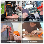 Digital Multimeter Voltmeter Battery Voltage Multi Tester Continuity Ohm Volt Amp DC AC Current Resistance Diodes 2000 Counts Electrical Test Meter with Leads Backlight LCD Display