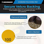 Sandbaggy 3" Metal Bond Diamond Polishing Pad - 100 Grit (8mm Thick) (20, 3-inch)