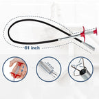 Flexible grabberDrain Snake Tool - The Ultimate 61inch Flexible Grabber for Hair, Unclog Any Drain in Minutes! Gunk & Debris in Sinks, Showers & Tubs. No More Chemicals, Just Quick Results!