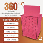 TORCHED DISPLAYS Rotating Pegboard Display… (Pink)