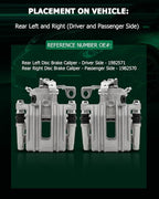 SCITOO 19B2571 19B2570 Rear Left & Right Disc Brake Calipers Assembly w/Bracket For Audi For TT 2000,For Volkswagen For Beetle 1998-2000,For Volkswagen For Golf 1999,For Volkswagen For Jetta 2000