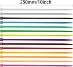 XINGO 100PCS Cable Zip Ties Heavy Duty, Premium Nylon Plastic Wire Ties with 50 Pounds Tensile Strength, Self-Locking Black Nylon Zip Ties for Indoor and Outdoor (10 inch, Brown)