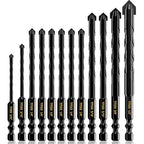 Concrete Drill Bit Set 12PCS - Masonry Drill Bit, Professional Masonry Drill Bit Set for Concrete/Glass/Brick/Cement/Tile/Wood/Etc, Industrial Strength Carbide Drill Bits Tip, 5/32"-1/2" by TITGGI