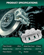 SCITOO Front Brake Caliper With Bracket 18B5056, 18B5057 Compatible For Chevy Captiva Sport 12-15, For Chevy Equinox 07-09, For Pontiac Torrent 07-09, For Saturn Vue 08-10, For Suzuki XL-7 07-09