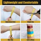 100 Pcs Cloth Event Wristband, Disposable Wristbands for Events, Colored Wristbands Events,for Lightweight Concert,Club Entrance Wrist Strap Party Wristband Event (Color : ASSORTED COLOR)
