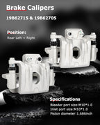 cciyu 19B6271S 19B6270S Rear Left & Right Brake Calipers With Bracket For Kia For Sorento 2014-2018