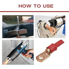 1/0 AWG 1/4" Stud (25 pcs.), Heavy Duty Battery Ring Terminal, 0 Gauge Connectors, 1/0 Copper Wire Lugs, Copper Ring Terminals, Battery Cable Ends, Battery Cable Lugs, Tubular Ring Terminal Connectors
