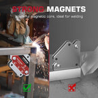 ARCCAPTAIN Welding Magnets 25LB&55LB&75LB 6Pcs Welding Magnet Set, Magnetic Welding Holder, Holding Power Welding Accessories