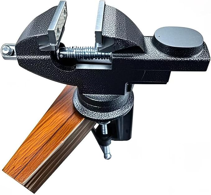 Home Vise Universal Rotate 360° Work Clamp-On Vise Table Small Bench Vice for Jewelers Hobby Clamps Craft Repair Tool Portable Work Bench Vise (mini) (Black, 2 INCH)