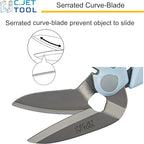 8" Heavy Duty Scissors, Carpet Cutter, Industrial Scissors, Multipurpose, Scissors for Carpet, Cardboard, Leather, Pruning, Gardening, Professional Soft Grip Stainless Steel (Blue)