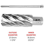 S&F STEAD & FAST Annular Cutter High Speed Steel 1-1/16" x 2" with Pilot Pin
