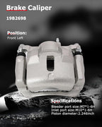 cciyu 19B2698 Front Left Brake Caliper Assembly w/Bracket For Pontiac For Vibe 2003-2008,For Toyota For Corolla 2003-2008,For Toyota For Matrix 2003-2008
