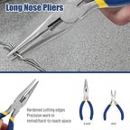 7-Piece Pliers Set - Groove Joint, Slip Joint, Diagonal, Linesman, Long Nose & Mini Long Nose Pliers for DIY & Home Use