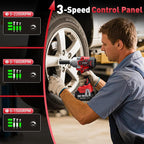 Avrhit Cordless Impact Wrench 1/2 Inch, 1300Nm / 960ft-lbs High Torque Impact Gun with 2x 4.0Ah Batteries, 5 Sockets Electric Impact Driver for Car/Truck RV/Mower