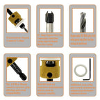 Hex Shank Countersink Drill Bit Set 3Pc #10#12#14 Woodworking Countersink Drill Bits with Adjustable Bit Depth Stop, HSS M2 Drill Bits in Size 1/8" 9/64" 5/32", 3/8" 82˚, with Storage Case