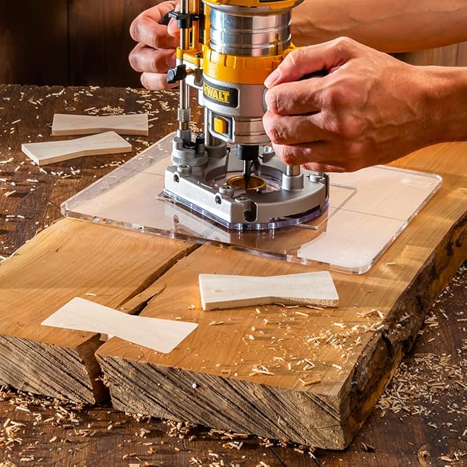 Rockler Bow Tie Inlay Kit w/Frame, Bit, & Bushing - Decorative Router Templates for Woodworking - Transparent Butterfly Inlay Template Set - 3-in-1 Acrylic Router Inlay Kit for Precise Cuts