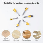 100 Pieces Router Bit Set, Router Bits 1/4 Inch Shank with Aluminum Storage Case Tungsten Carbide Router Bits Kit for Professional Woodworking