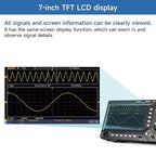 OWON Oscilloscope, OWON SDS220S Digital Oscilloscope 200MHz Bandwidth 2+1 Channel 1GSa/s Sample Rate with 25MHz Waveform Generator 7 inch LCD Display