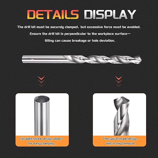 Drill Bit, 7mm Cutting Diameter, 4241 HSS 118° Cutting Angle Uncoated Bright Versatile Jobber Bits - (Applications: for Drilling Plastic Wood Soft Metal), 1-Pieces