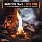 Non-Toxic Waterproof Fire Starters with 5+ Minute Burn for Emergencies, Survival, Campfires, Fire Pits, Grills - Made in The USA - 200 Pack