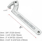 4 pcs Spanner Wrench Set, Adjustable C Pin Spanner Hook Wrench Tool for Machine Tools, Vehicles, Mechanical Equipments (4pcs special size)