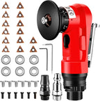2 in 1 Pneumatic Chamfering Tool- Mini Air Chamfer Tool with Multi-Angle Chamfering Kit,45 Arc Corner Deburring Beveling Chamfer Machine for Metal, Acrylic,Woodworking (Red)