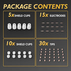 TOOLIOM 60Pcs Plasma Cutter Torch Consumables PT31 Accessories Electrode Tips Nozzles Cups Kit Fit CUT40 CUT50 with Plasma Cutting Torch PT31 LG40