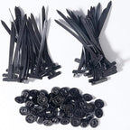 100PCS Nylon Universal Cable Tie Buckle, Heavy Duty Self Locking Nylon Zip Ties, 2025 Upgrade Multipurpose Plastic Cable Ties Tool, UV Resistant Black Zipties for Car Daily Repair