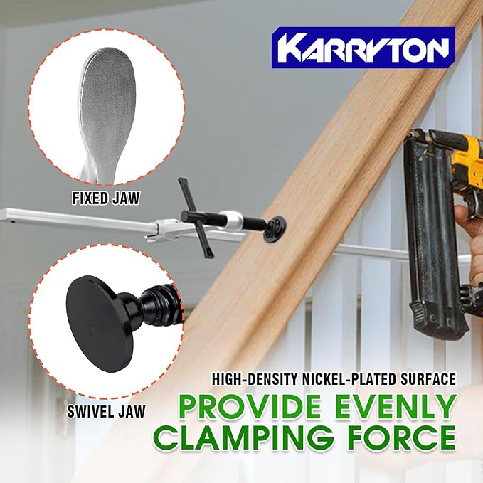 2-Pack Heavy Duty 24"(600x120mm) F-Clamp w/ 4-3/4" Throat Depth, Bar Size 1"x15/32", 1400LB Clamping Force, Drop Forged Steel Bar Clamps for Wood, Metal, Pipe, Welding and DIY Projects