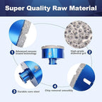 80mm Diamond Core Drill Bit for Porcelain Tile Ceramic Marble Granite Drilling,BRSCHNITT 2pcs Vacuum Brazed Diamond Hole Saw with 5/8-11 Thread (80mm 2pcs)