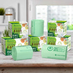 100% Certified Home Compostable Trash Bags, 55 Gallon, 60 Count, 1.57 Mils Extra Thick 38 x 58 Inches, 208 Liter, Compostable Liners, ASTM D6400 EN 13432 US BPI & OK Compost Home Certified