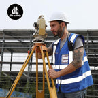 Dib Safety Reflective Vest High Visibility with Pockets and Zipper, Blue S