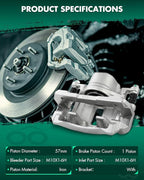 SCITOO 19B2668 Front Left Disc Brake Caliper Assembly w/Bracket For Honda For Accord 2003-2007