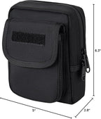 Compact Utility Gadget Pouch Tactical MOLLE Nylon Duty Belt Pouches for Police Law Enforcement Work EDC Small Tool Waist Bag for 6.1" Cellphone Outdoor Camping Hiking Organizer